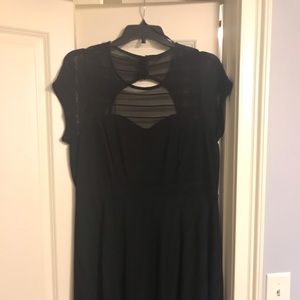 City Chic Black Mesh dress 18W NWT